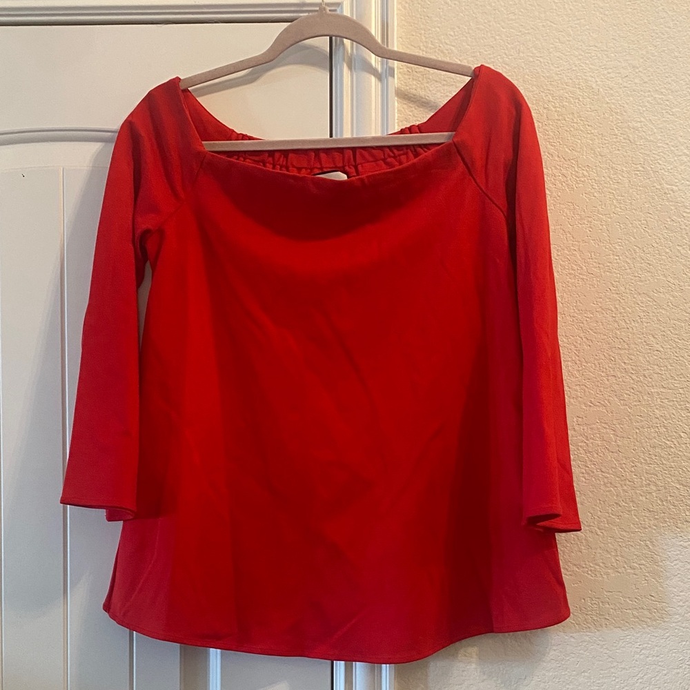 Tuckernuck Women’s Red Off-Shoulder Blouse, Sz M